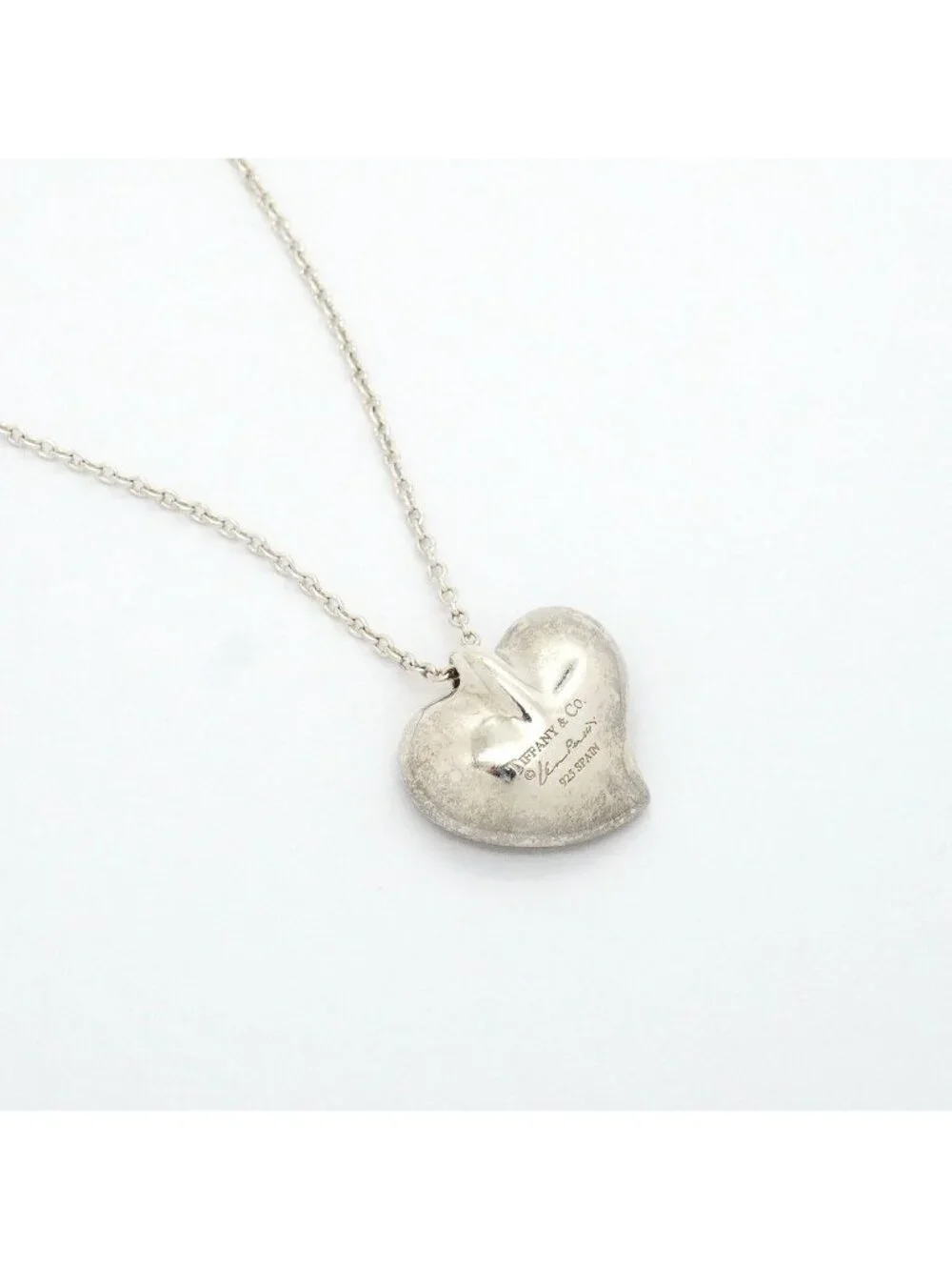 Tiffany & Co Necklace Full Heart 925 Sterling Silver